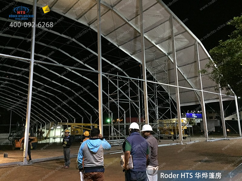 裝配式篷房搭建現場 裝配式篷房搭建現場