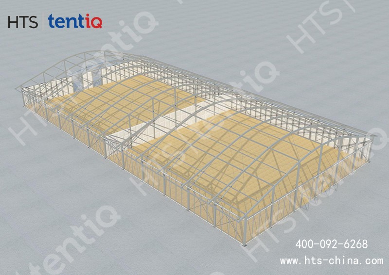 這座篷房空間容納近3000人,抗風達12級可輕松承接各種活動 這座篷房空間容納近3000人,抗風達12級可輕松承接各種活動