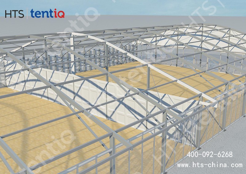 這座篷房空間容納近3000人,抗風達12級可輕松承接各種活動 這座篷房空間容納近3000人,抗風達12級可輕松承接各種活動