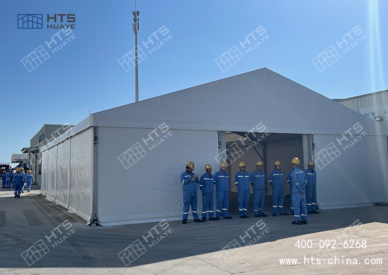 倉庫滿了不用慌，只要廠區有空地用拼裝篷房倉庫短期快速搭建使用