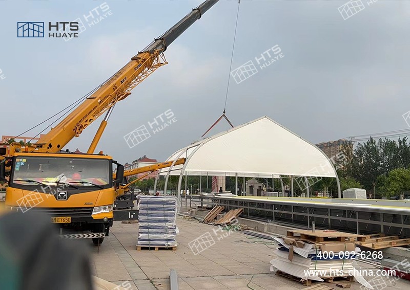 華燁建筑科技:為高校打造專屬桃子型游泳池篷房 華燁建筑科技:為高校打造專屬桃子型游泳池篷房