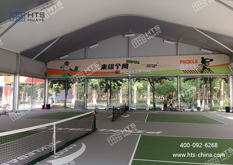 華燁建筑科技搭建的匹克球篷房榮登央視 華燁建筑科技搭建的匹克球篷房榮登央視